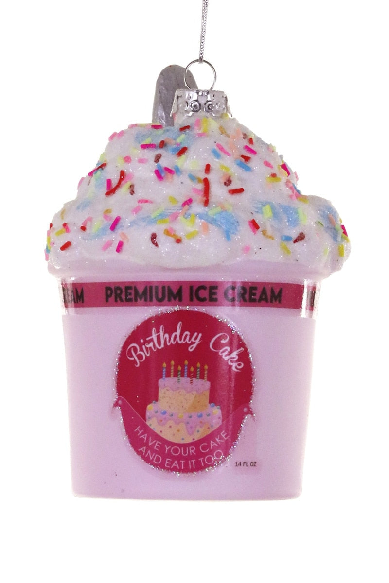BIRTHDAY CAKE ICECREAM ORNAMENT