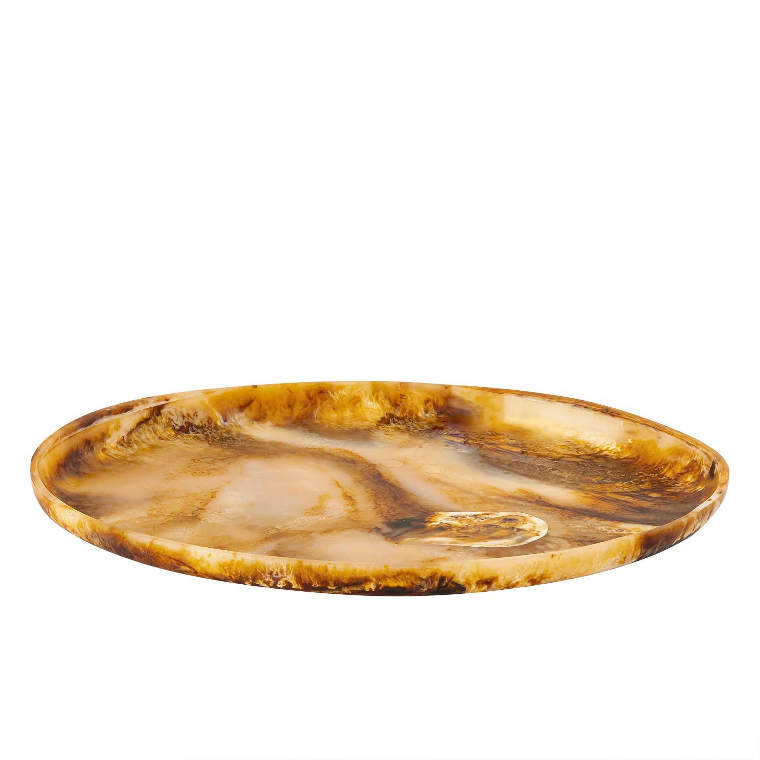 Tortoiseshell Resin Tray Dia 23.6"