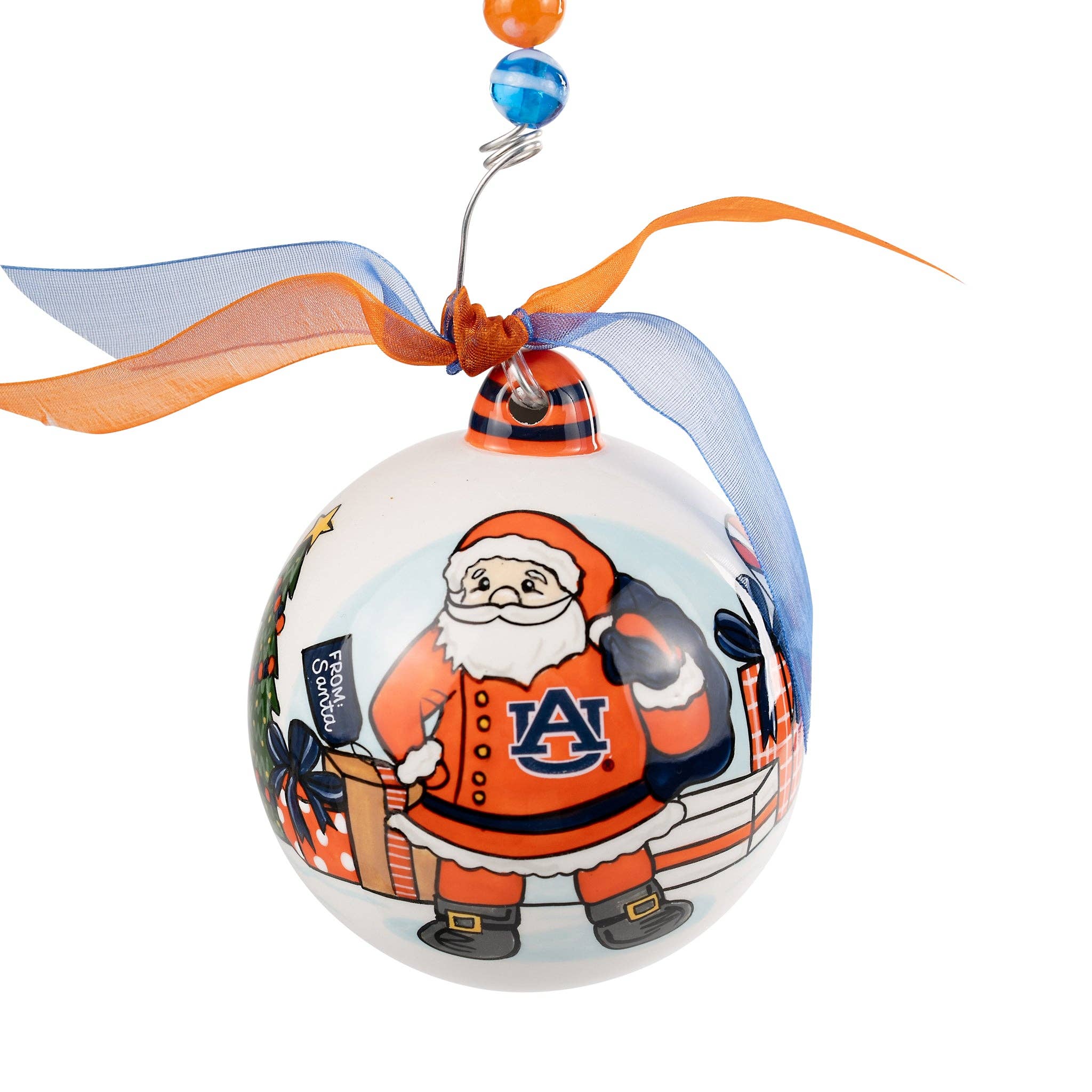 Auburn Santa Ornament