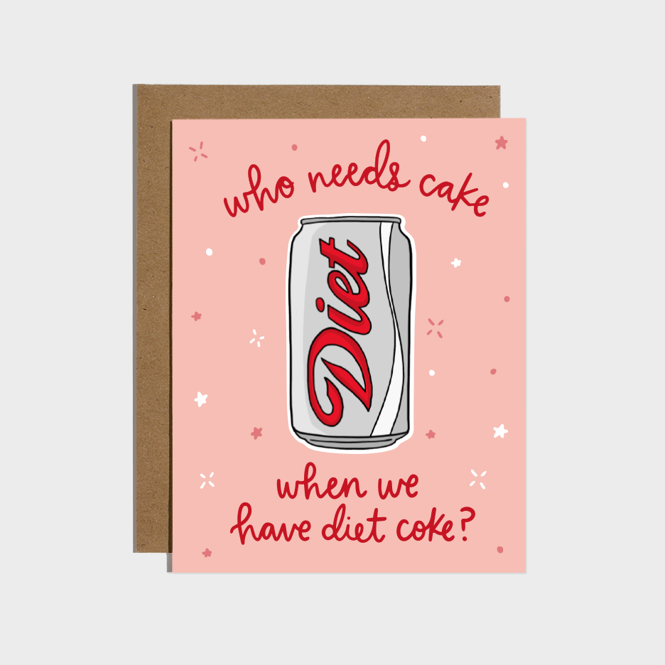 Diet Soda Sticker Card