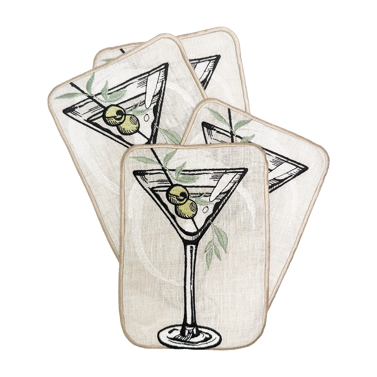 Martini Cocktail Napkins - Set of 4