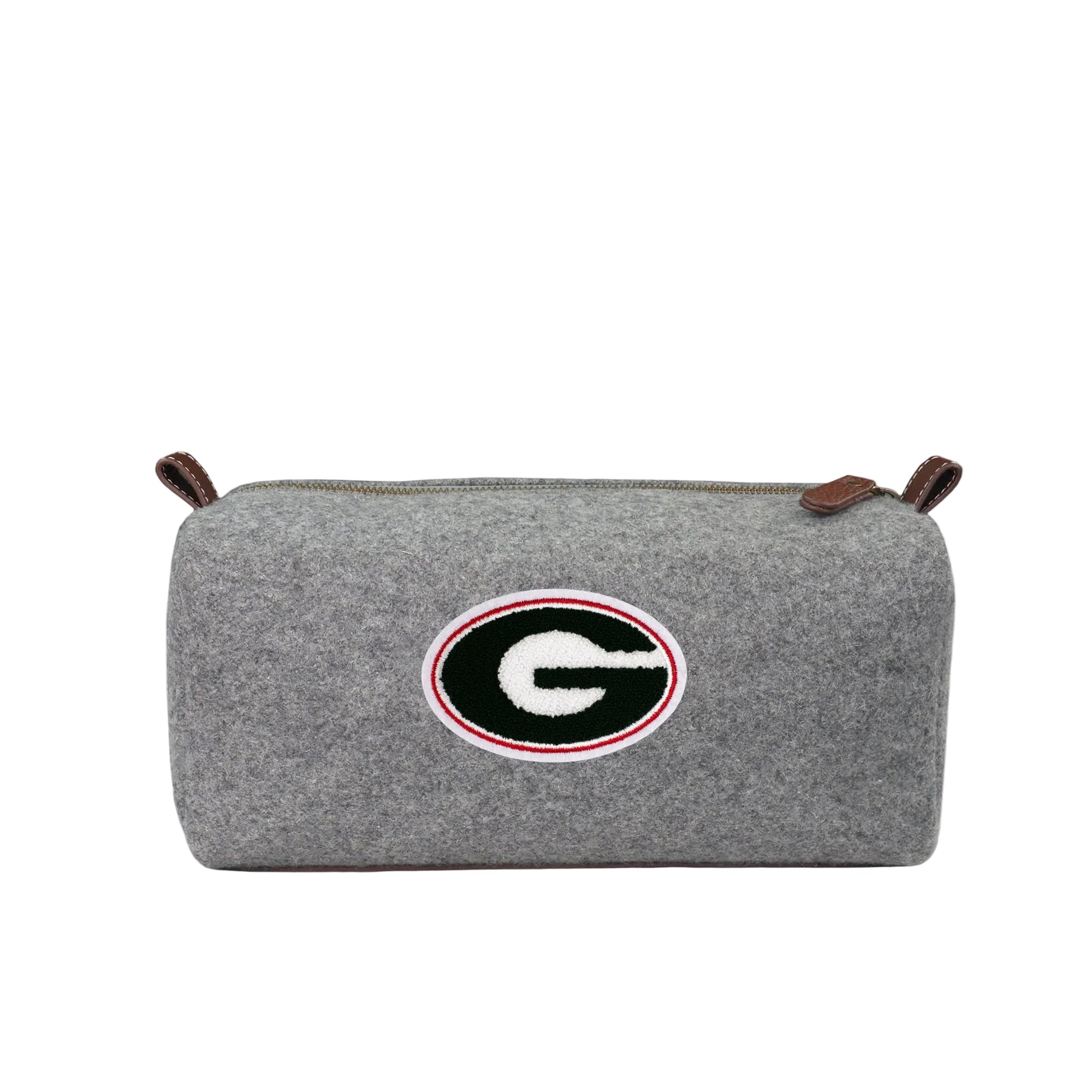 Georgia "G" Grey Woolen Dopp Kit