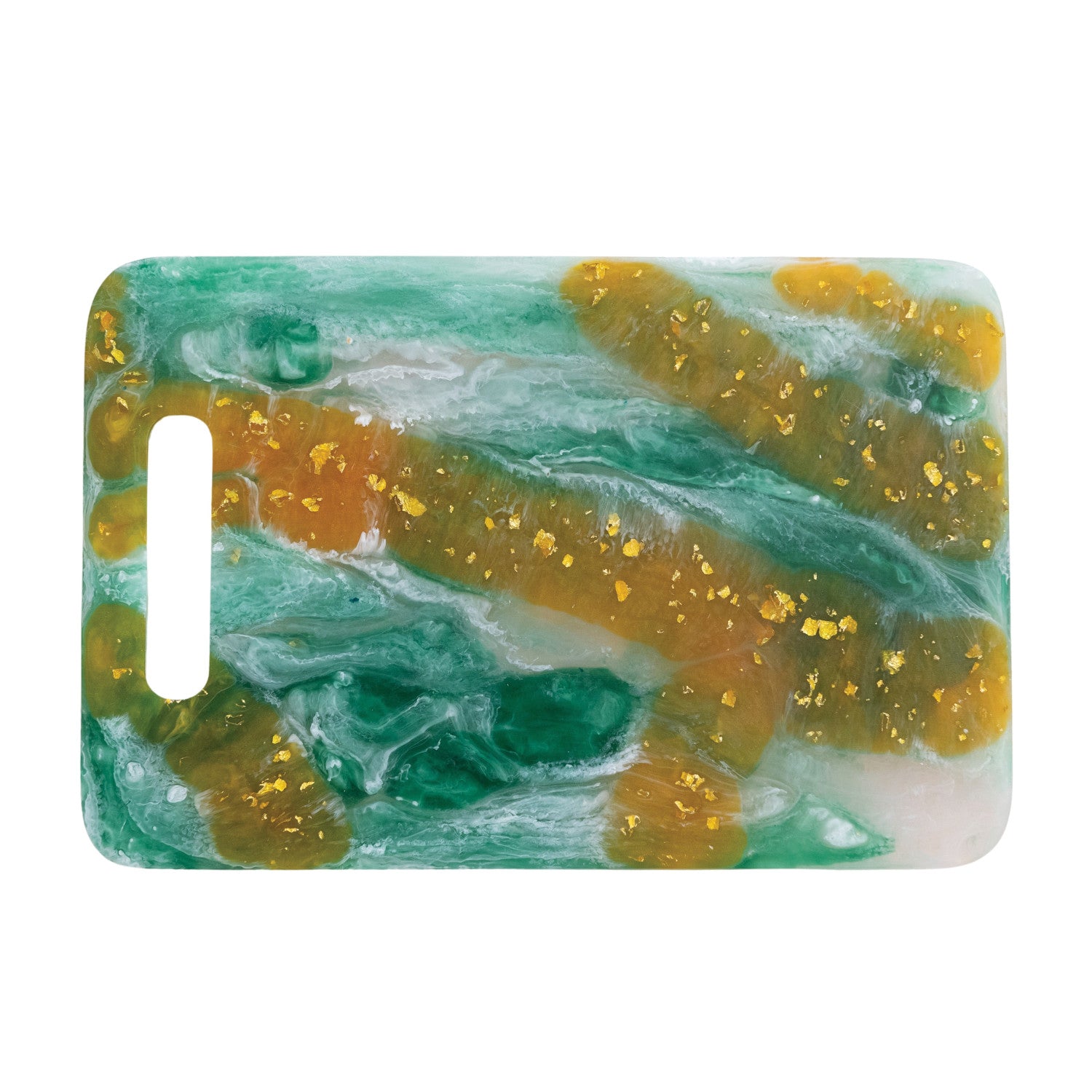 Marbled Resin Cheese Board with Gold Foil