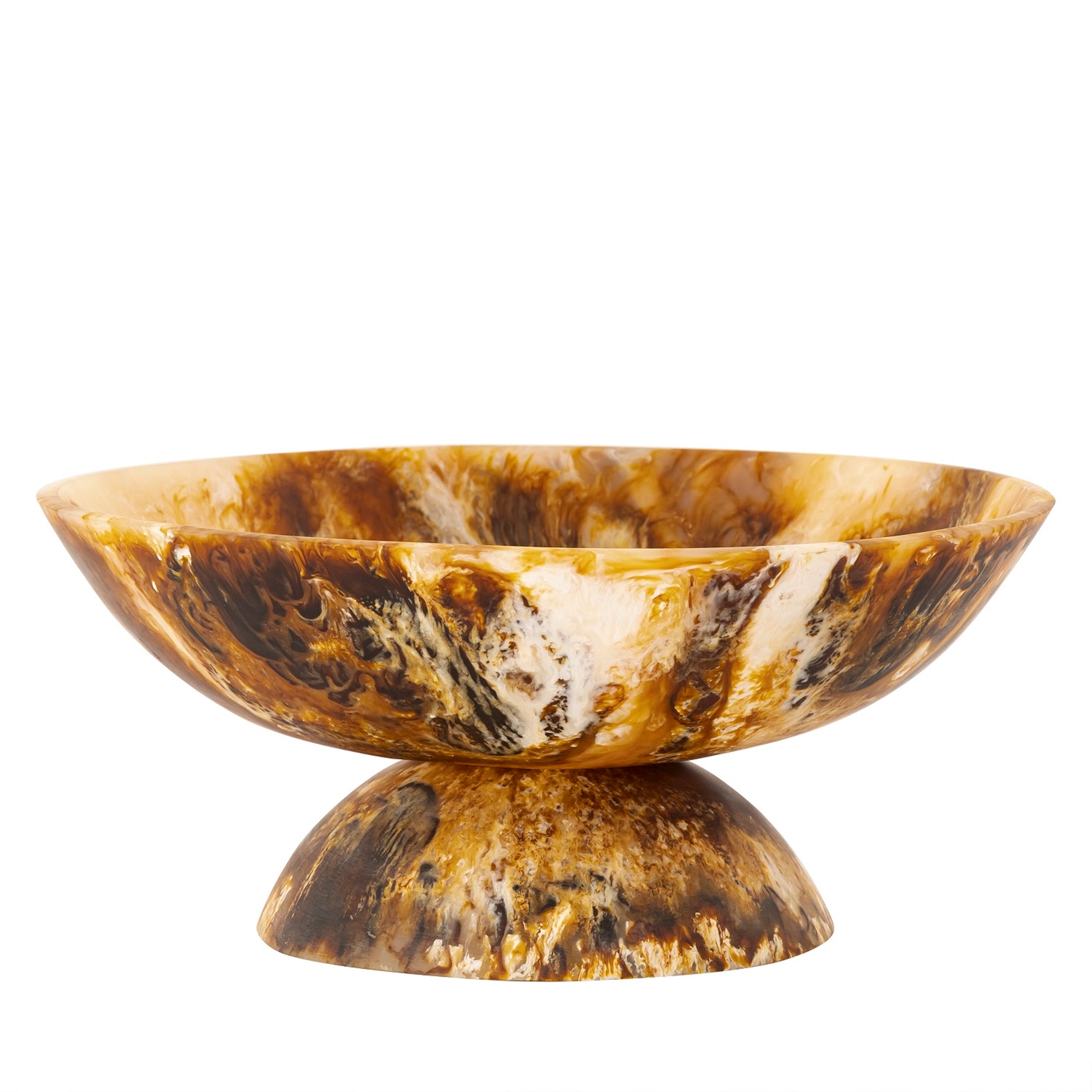Matte Tortoise Resin Bowl 17.7
