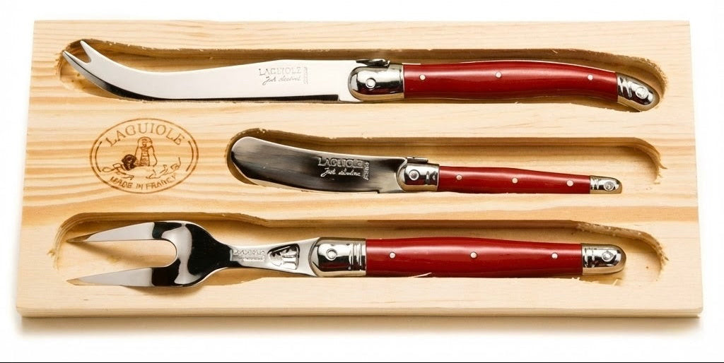 Cheese Set with Red Handles