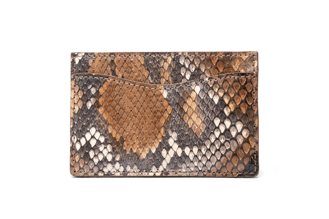 Python Flat Card Case - Matte Multi Grey