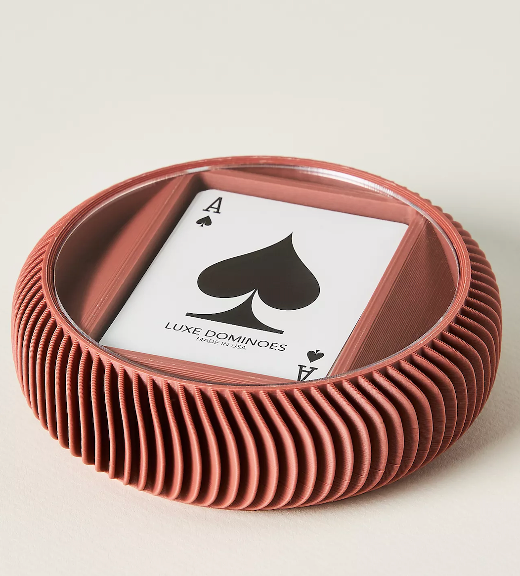 Red/Clear Luxe Round Single Card Deck