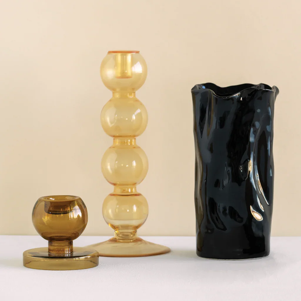 Pollini Candle Holder - Almond Buff