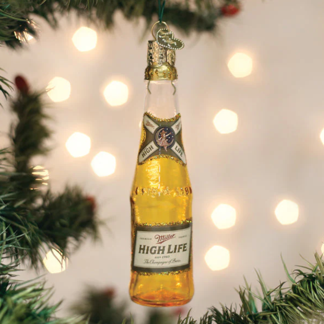 Miller High Life Bottle Ornament