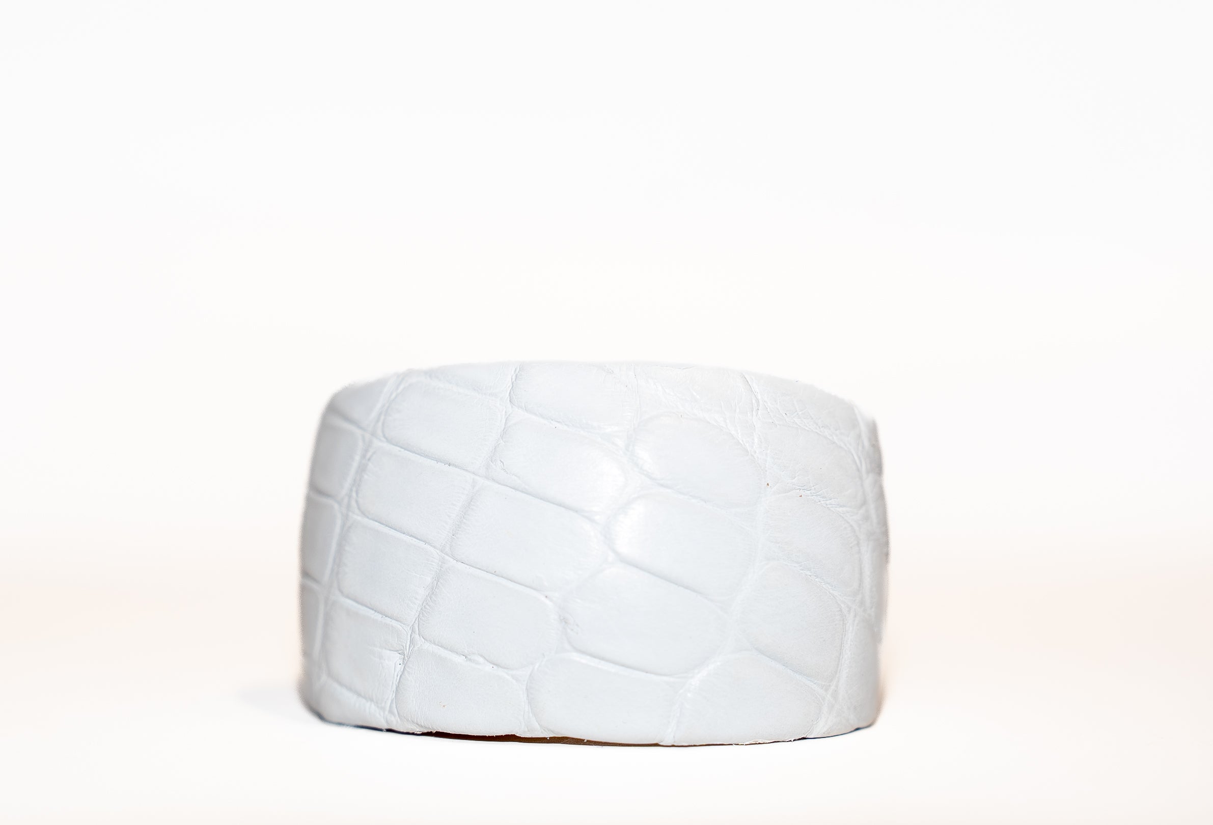Sophia Matte White Alligator Cuff
