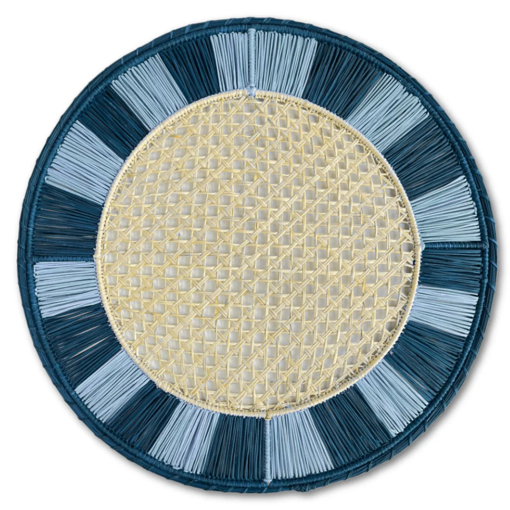 Twist Placemat Navy/Sky Blue