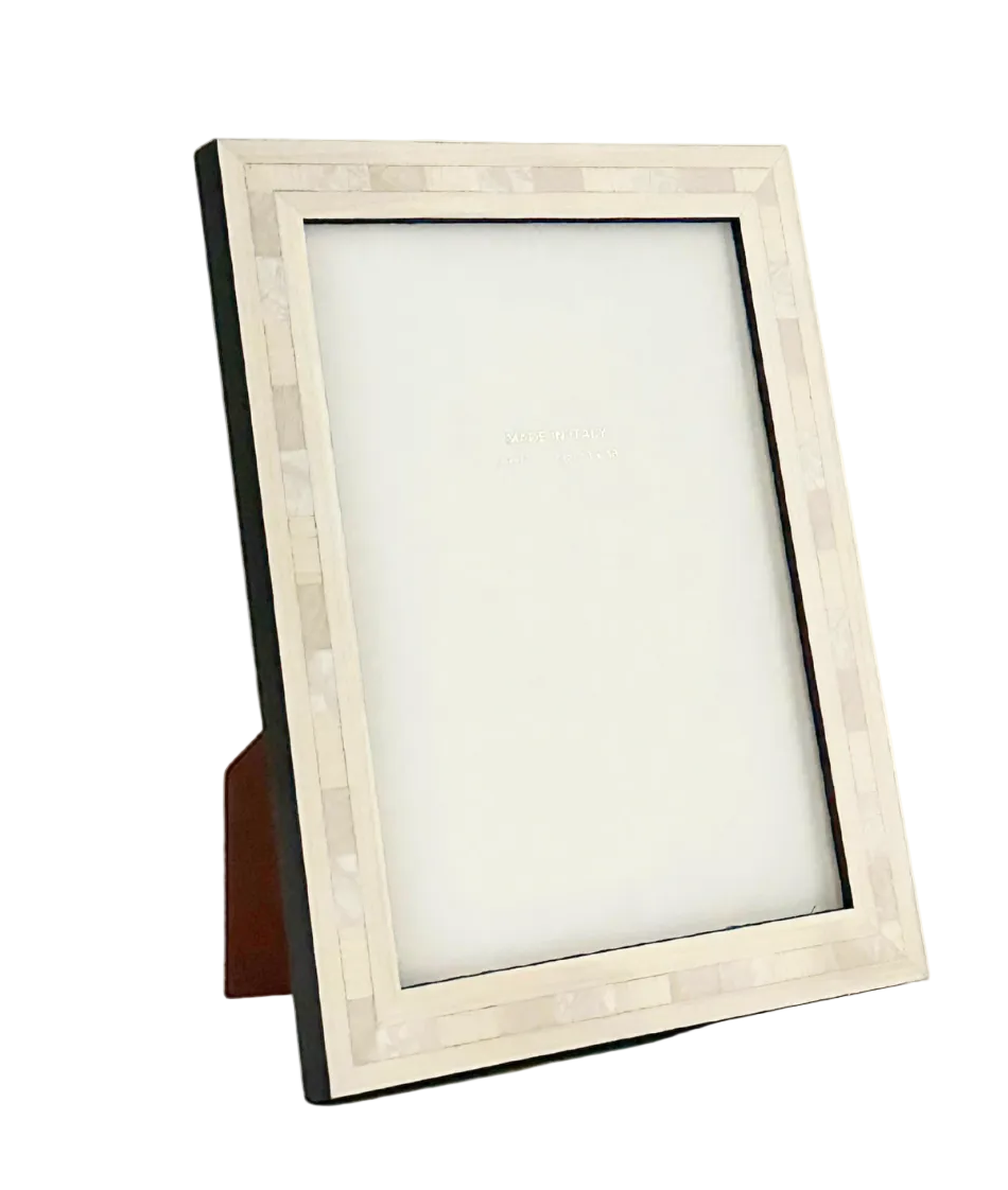 Wooden picture frame on a white background