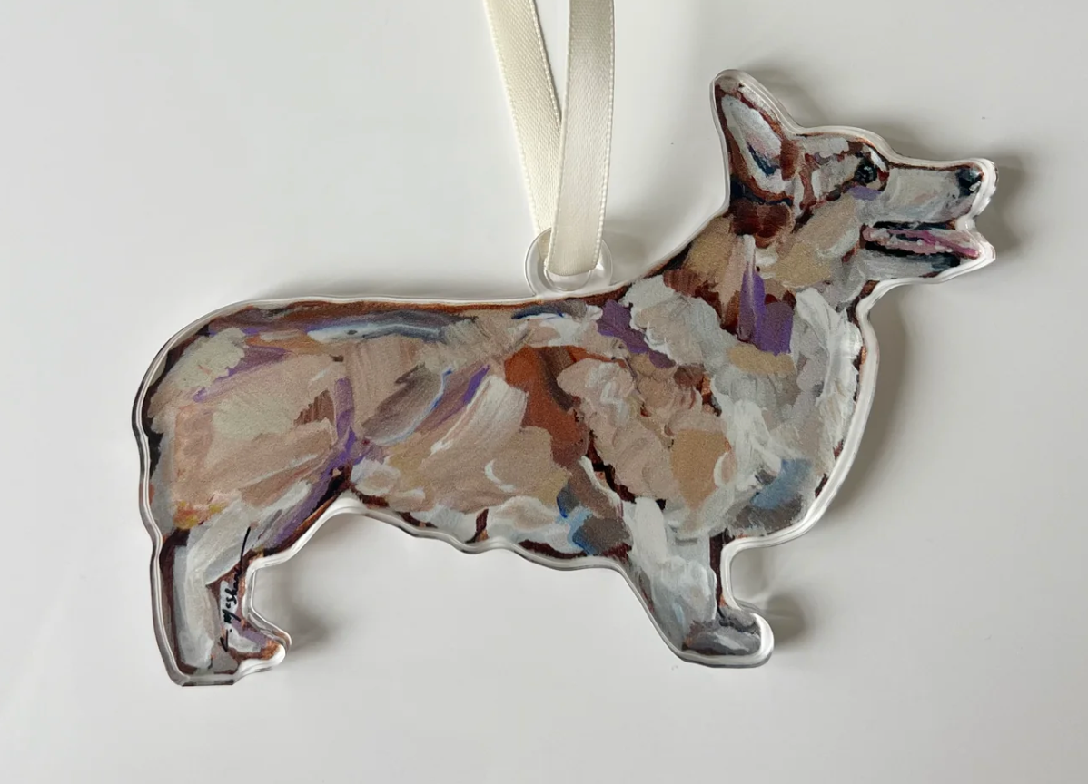 Corgi Blonde Acrylic Ornament