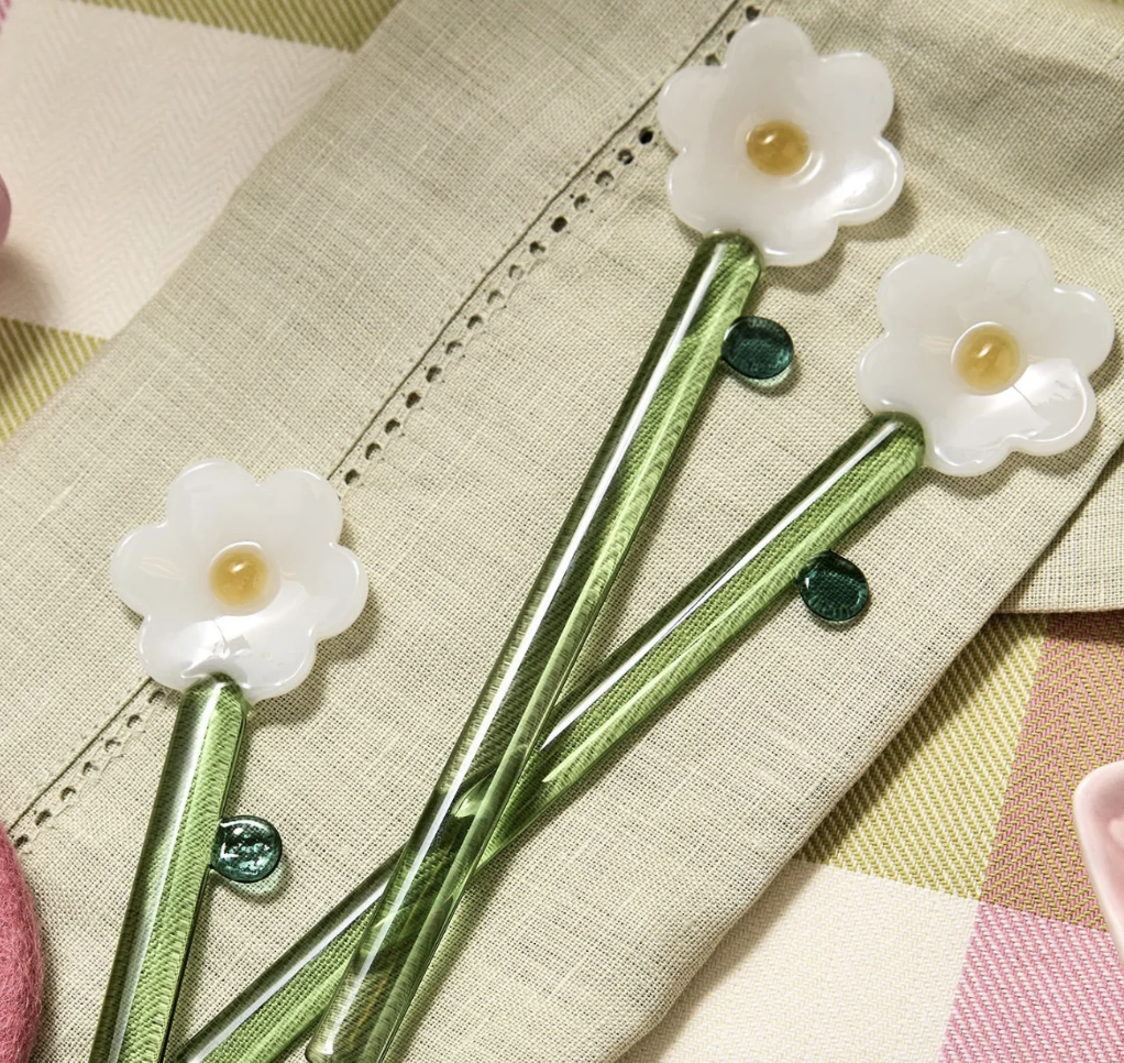 Daisy Flower Hand Crafted Stirrers