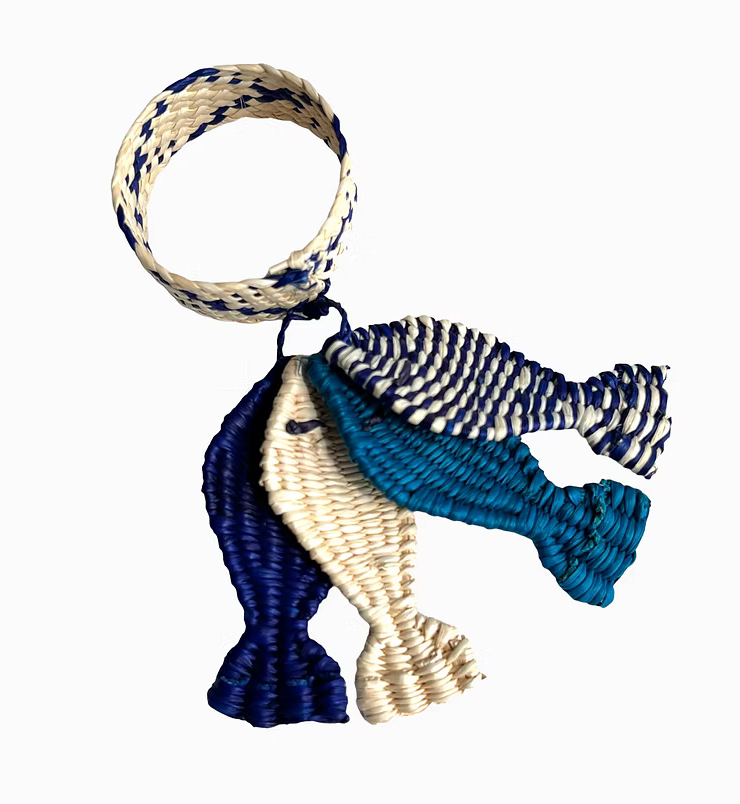 Hanging Fish Napkin Ring-Blues