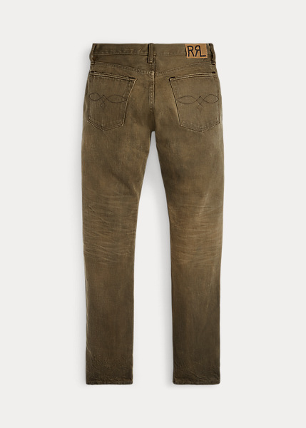 Slim Fit Distressed Brown Jean