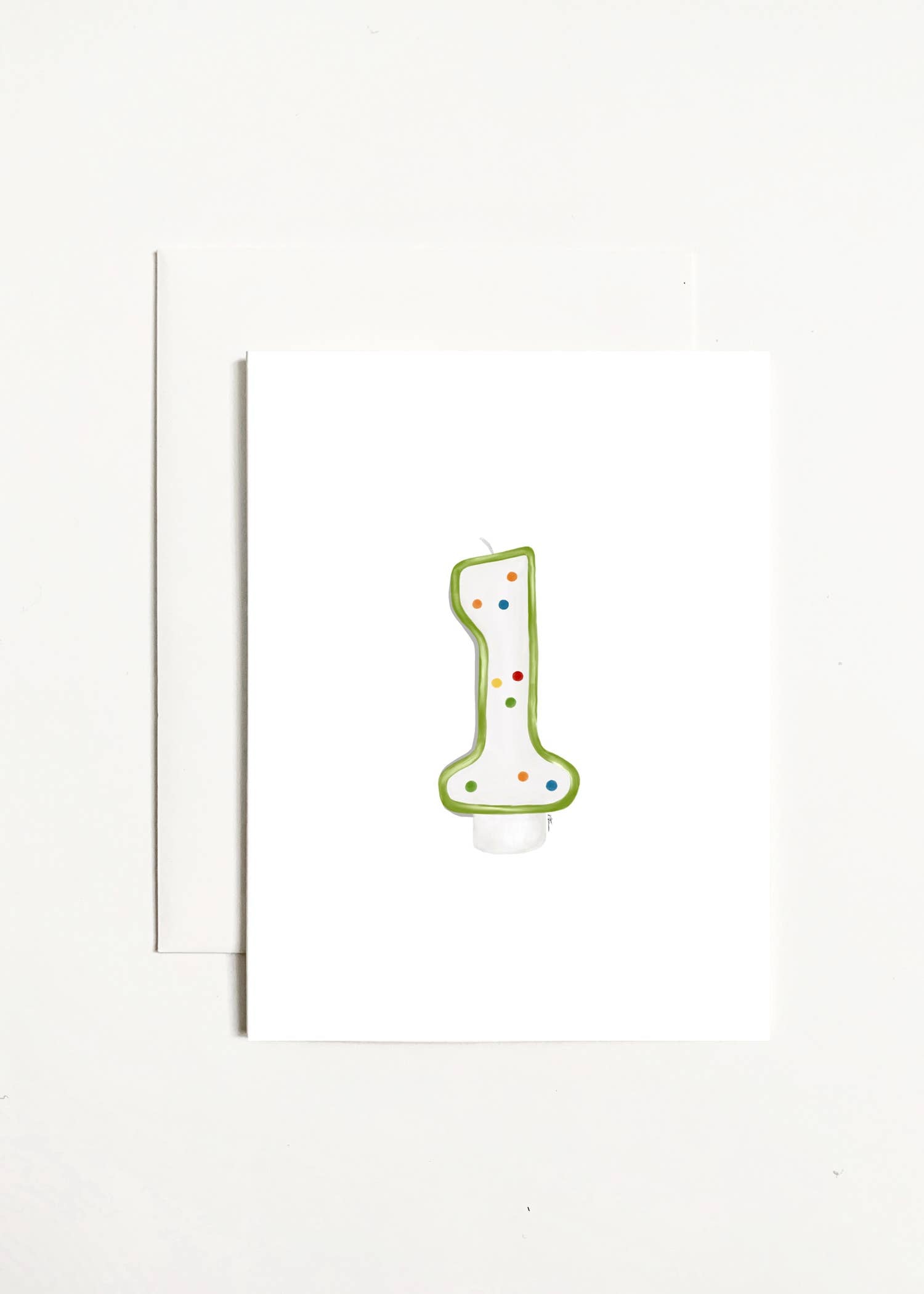 1 Birthday Candle - Green