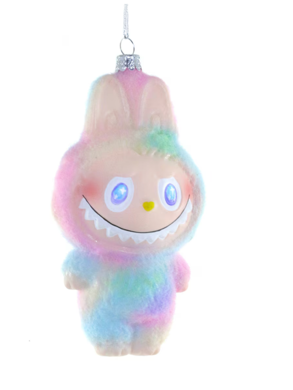 Fuzzy Monster Rainbow Ornament