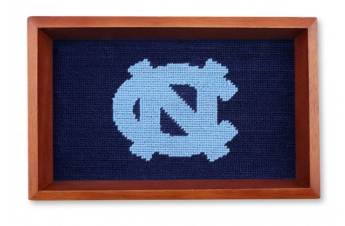 North Carolina UNC Needlepoint Valet Tray