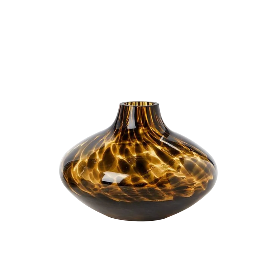 Oblong Glass Tortoise Bud Vase