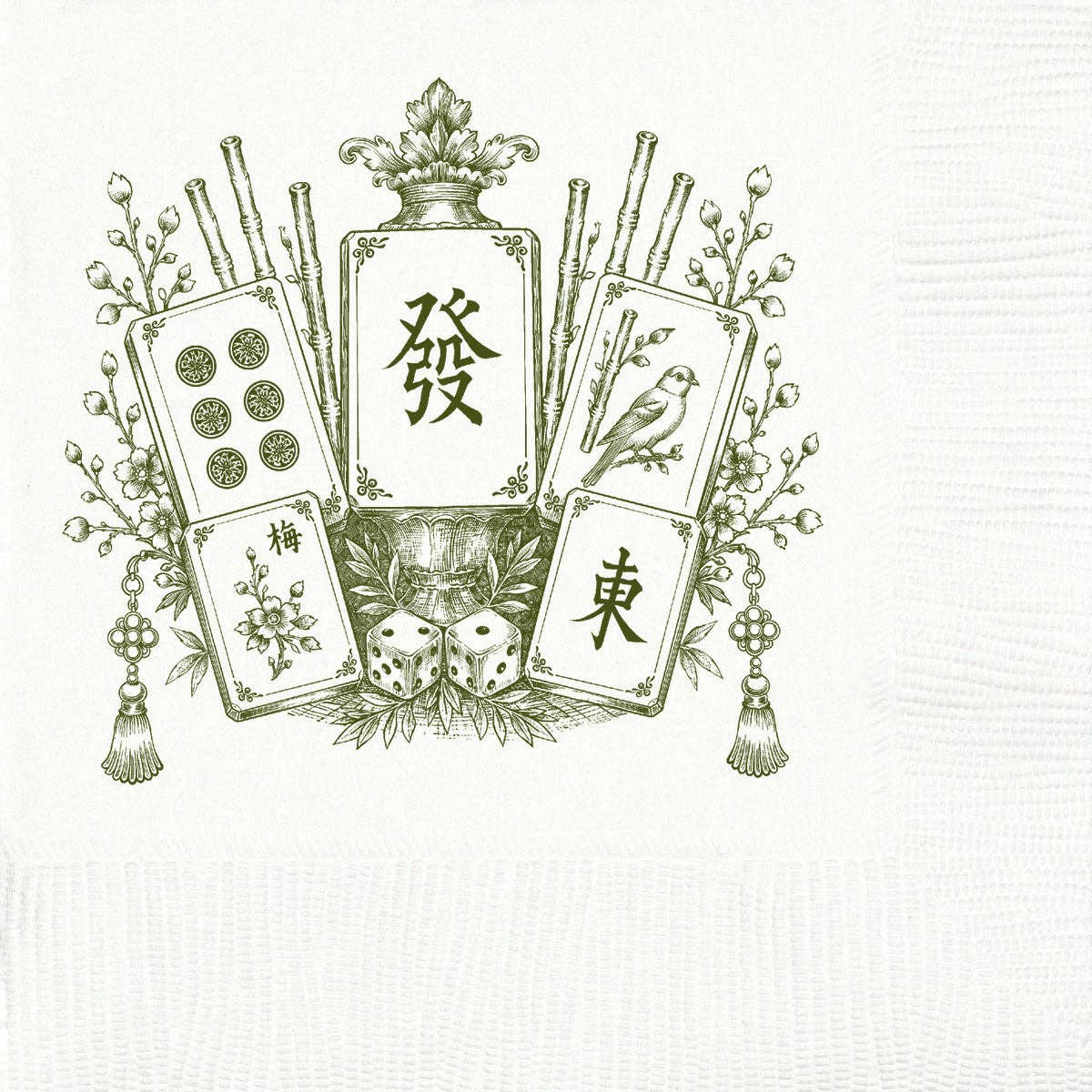 Mahjong Cocktail Napkins