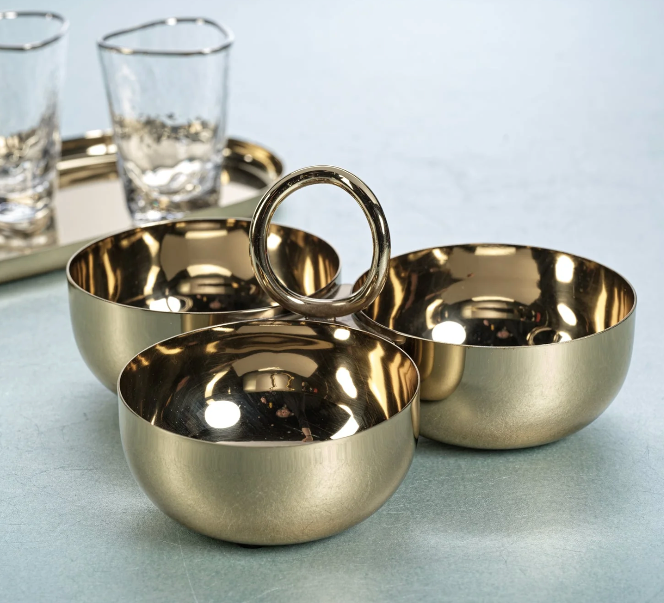 Aperitifs Cocktail condiment bowl-Polished Gold