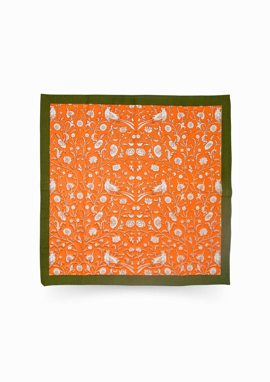Birds of a Feather Orange Napkins - Set of 4
