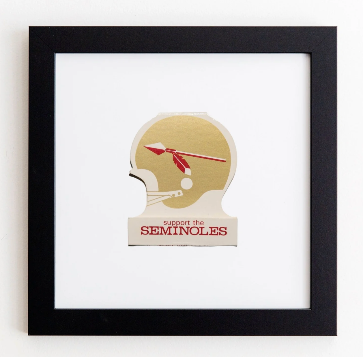 Florida State Matchbook Print Black Frame