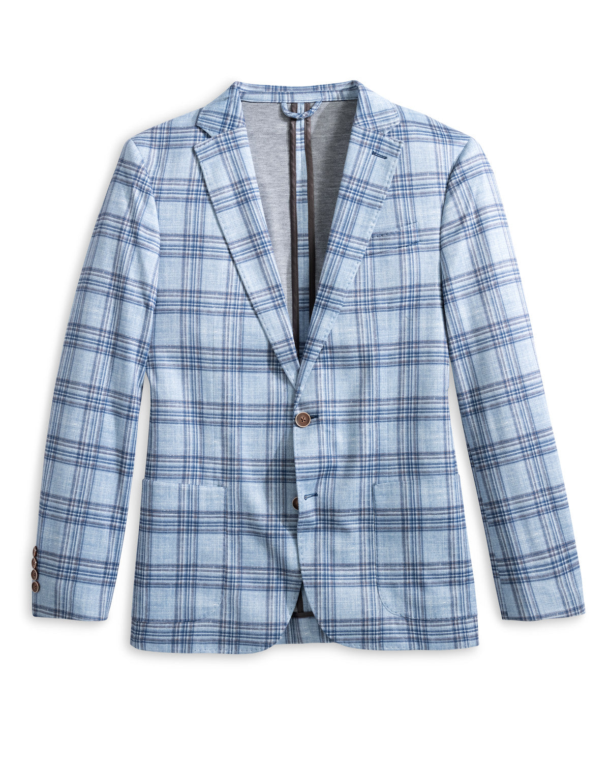 Samuel Printed Plaid Knit Stretch Sport Coat
