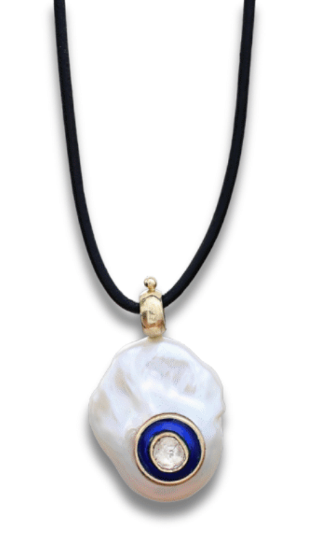 Freshwater Pearl & Polki Diamond Ropę Necklace