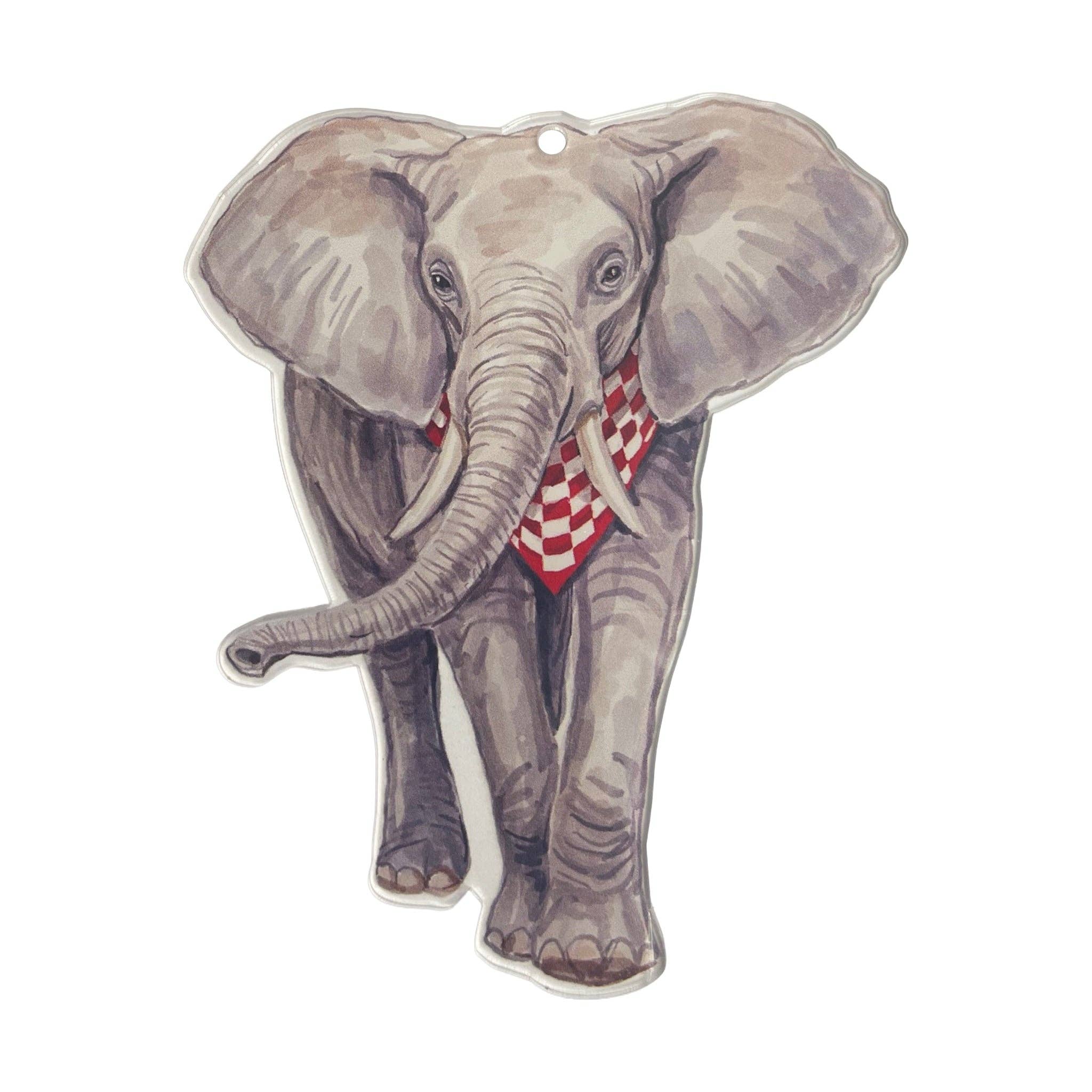 Watercolor Elephant Acrylic Ornament