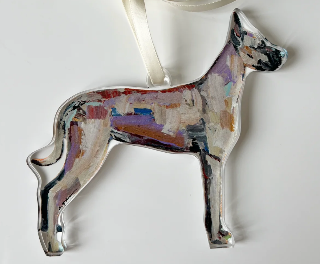 Great Dane Fawn Acrylic Ornament