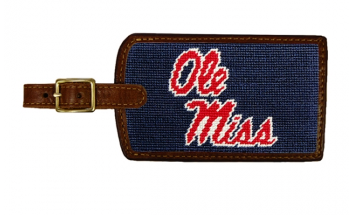 Ole Miss Needlepoint Luggage Tag