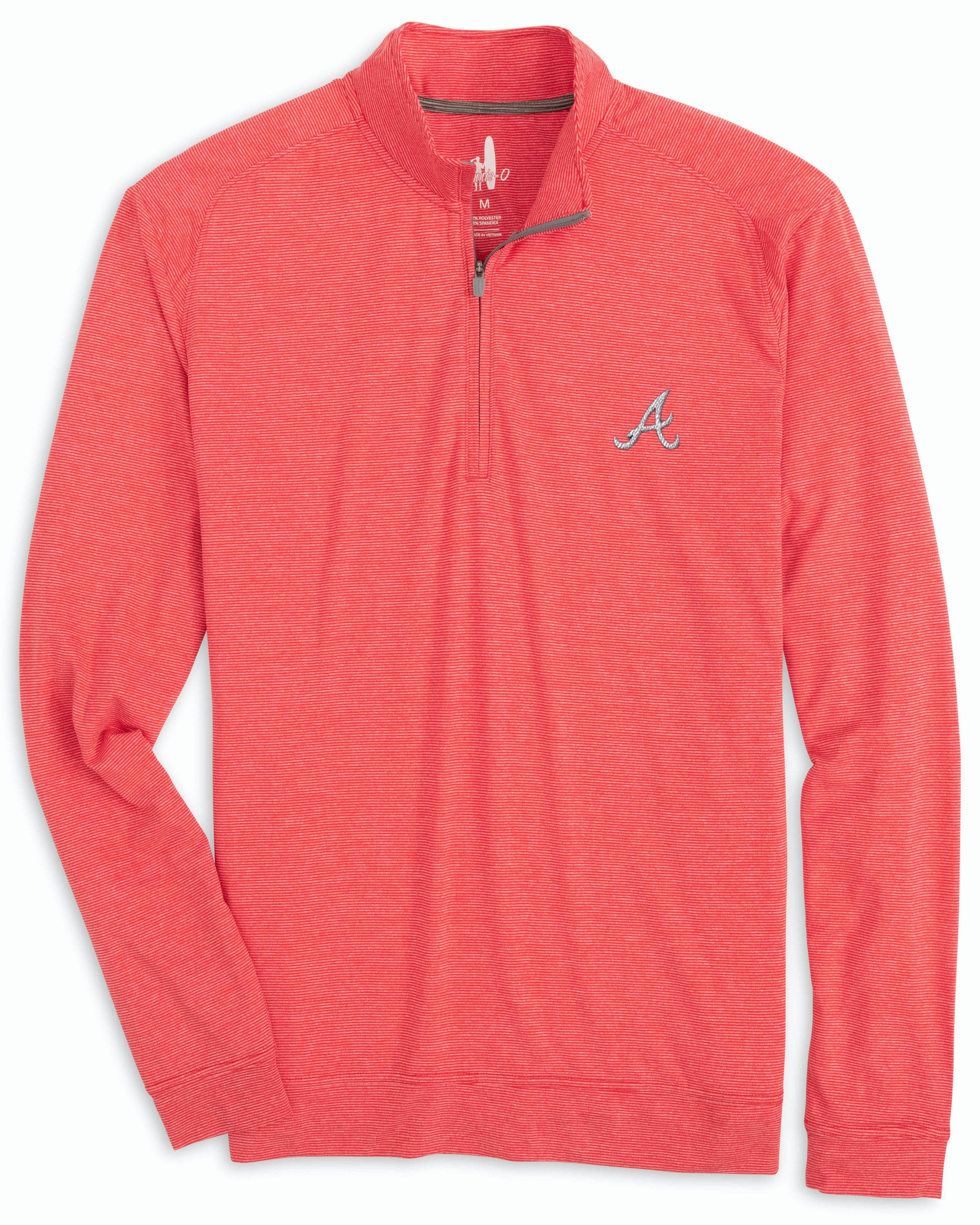 Atlanta Braves Vaughn Striped Performance 1/4 Zip