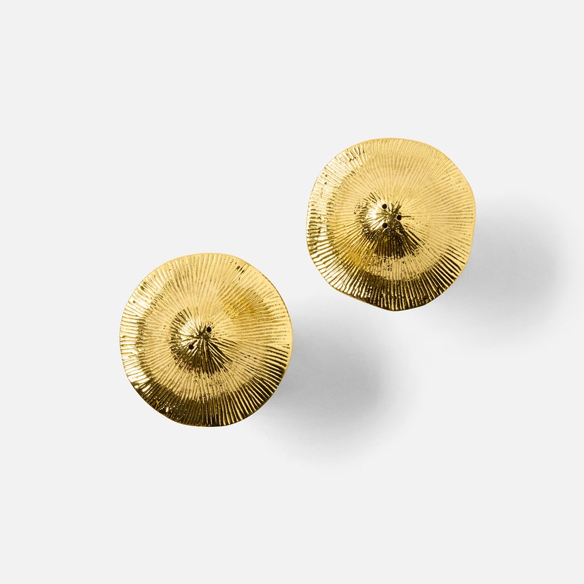 Heidi Gold Mushroom Salt and Pepper Shakers