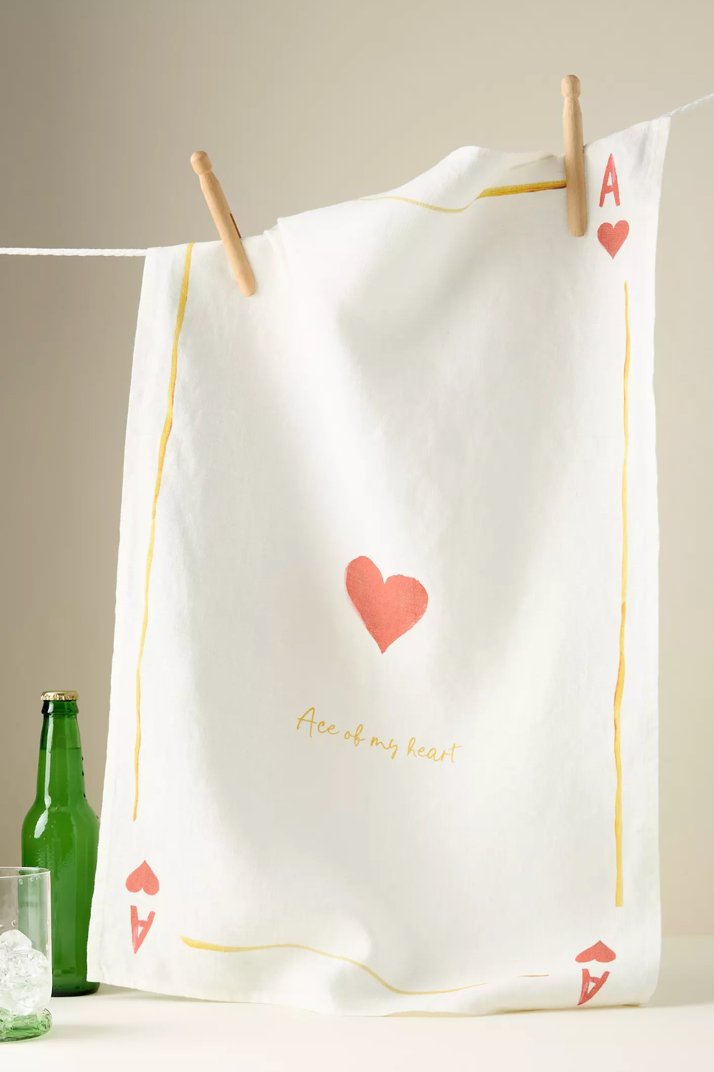 Ace of My Heart - Linen Teatowel