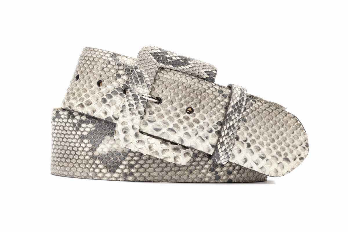 Python Belt Diamond with Covered Buckle