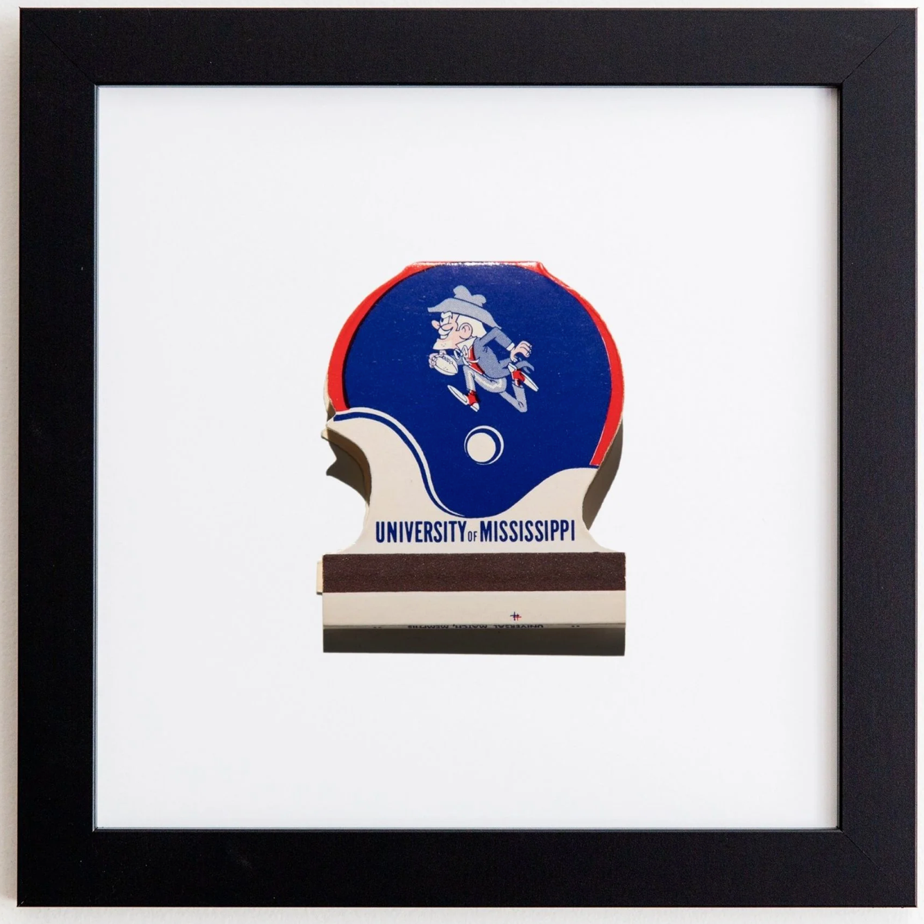 Ole Miss Matchbook Print - Black Frame