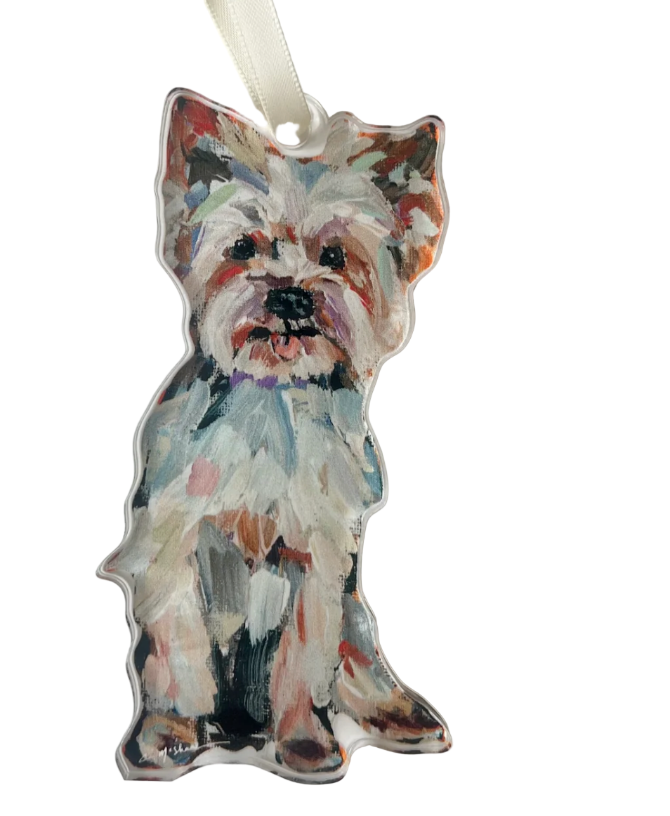 Yorkie Light Acrylic Ornament