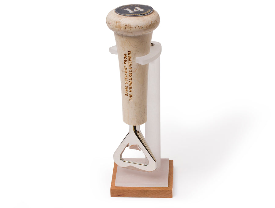 Tokens & Icons Milwaukee Bat Knob Bottle Opener