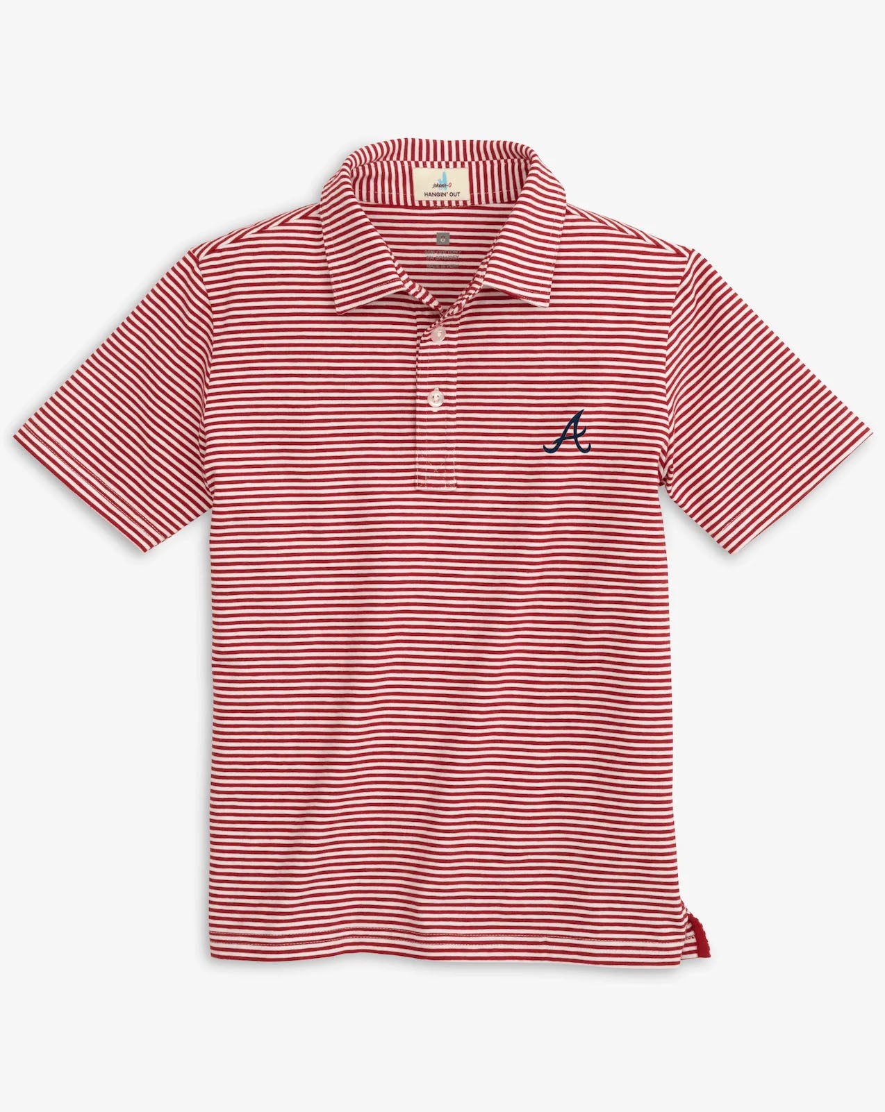 Boys Atlanta Braves Nelly Jr. Striped Polo - Red