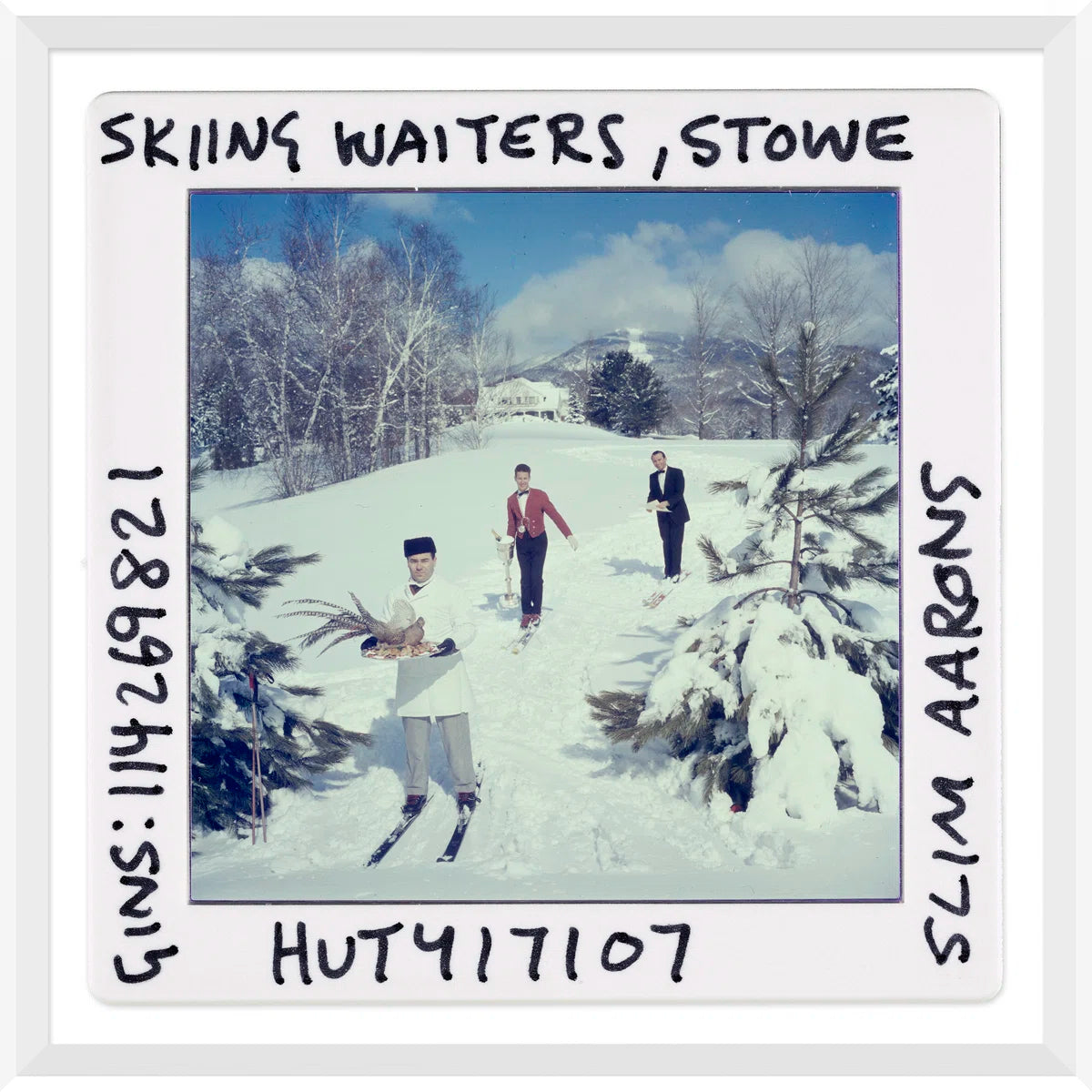 “Skiing Waiters - Slide,” Slim Aarons,
January 1, 1962