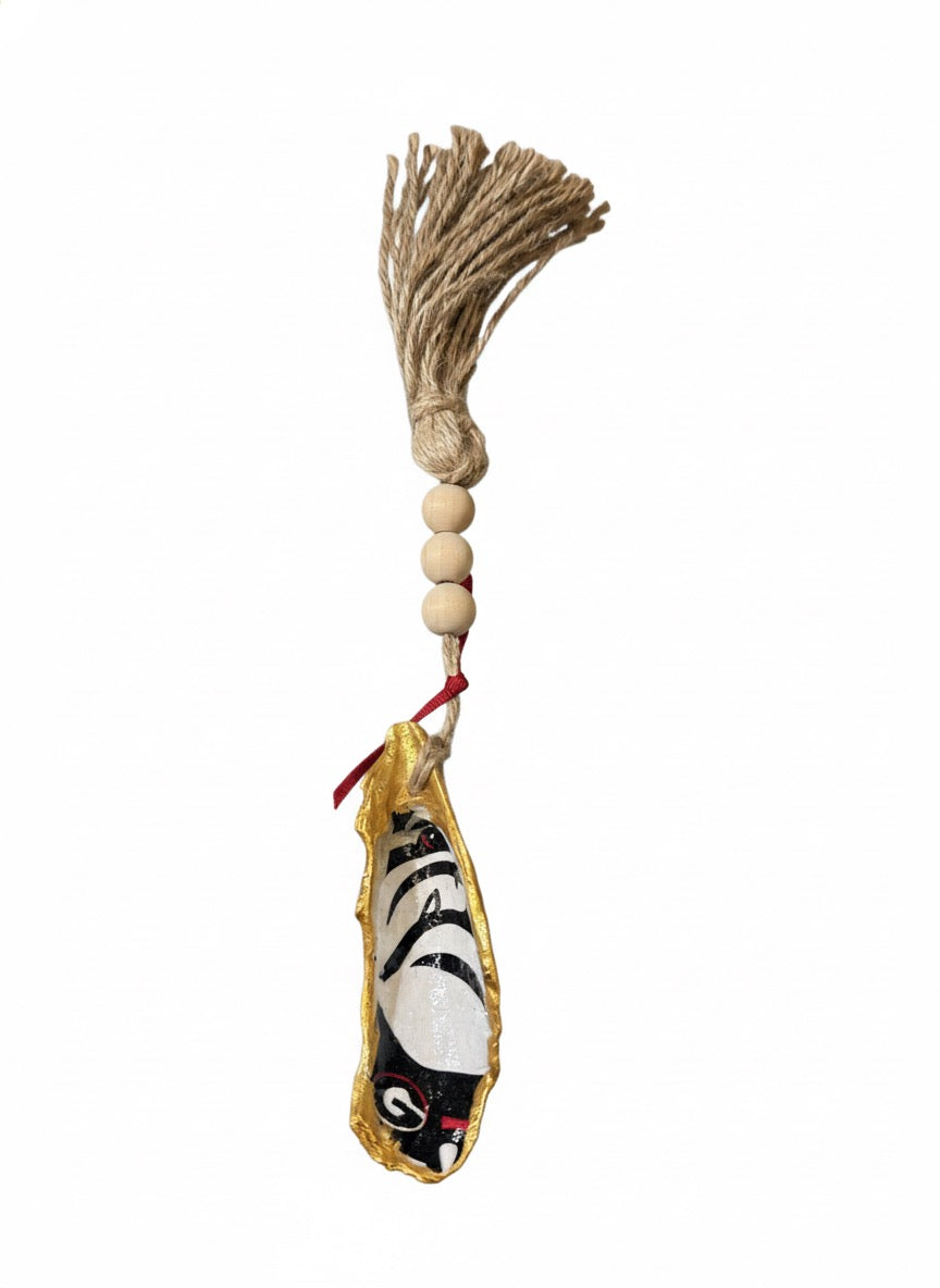 UGA Hand Painted Oyster Ornament