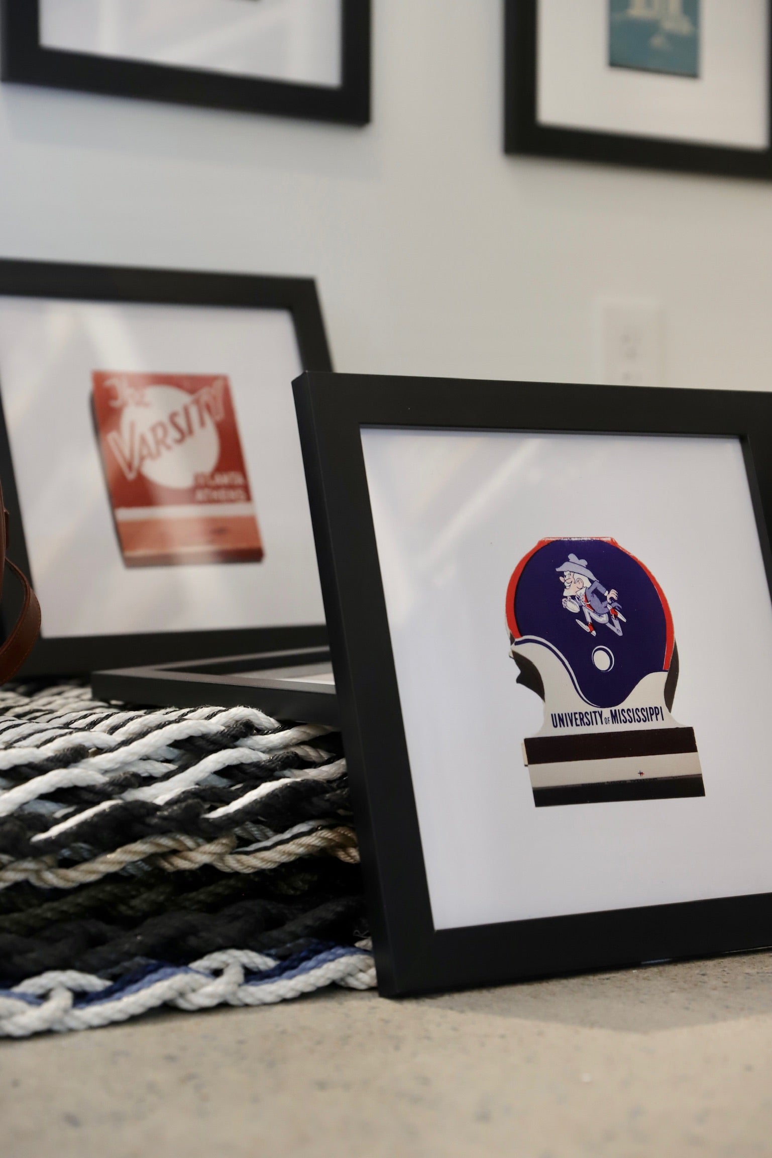 Ole Miss Matchbook Print - Black Frame