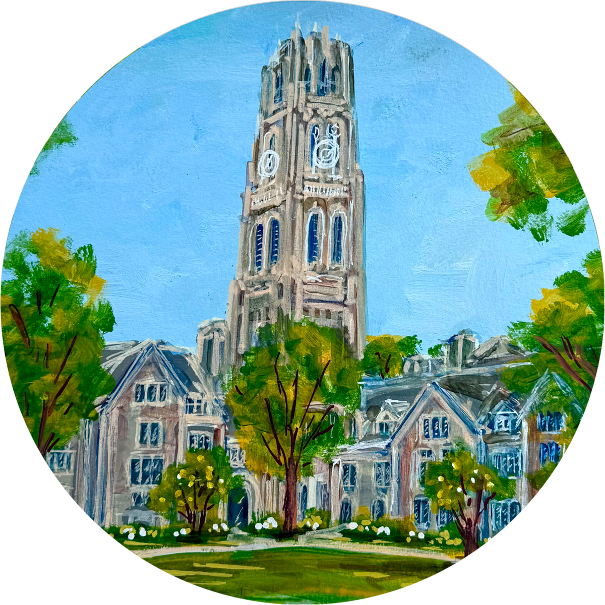 Yale Landmark Acrylic Disc Ornament