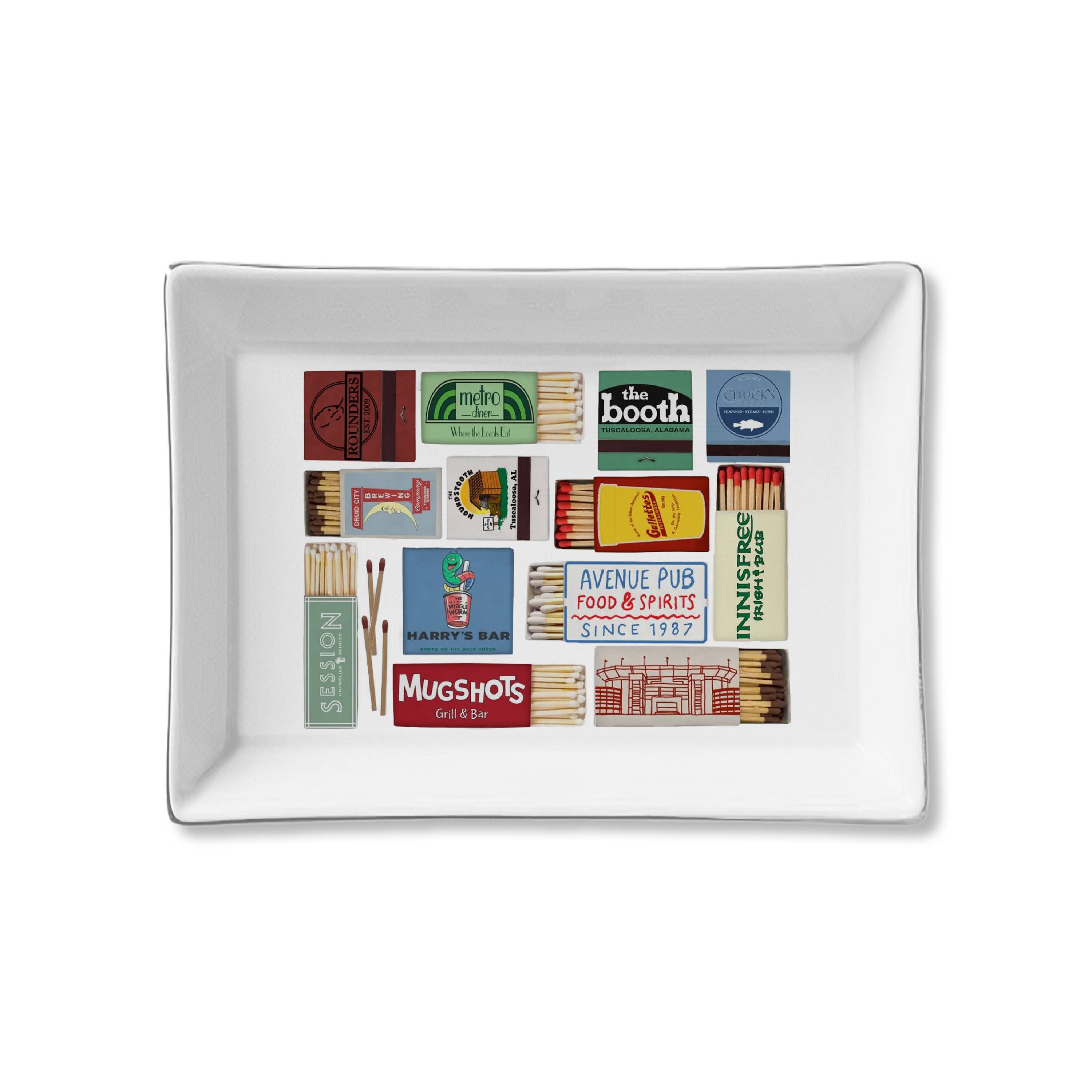 Tuscaloosa Matches Ceramic Tray
