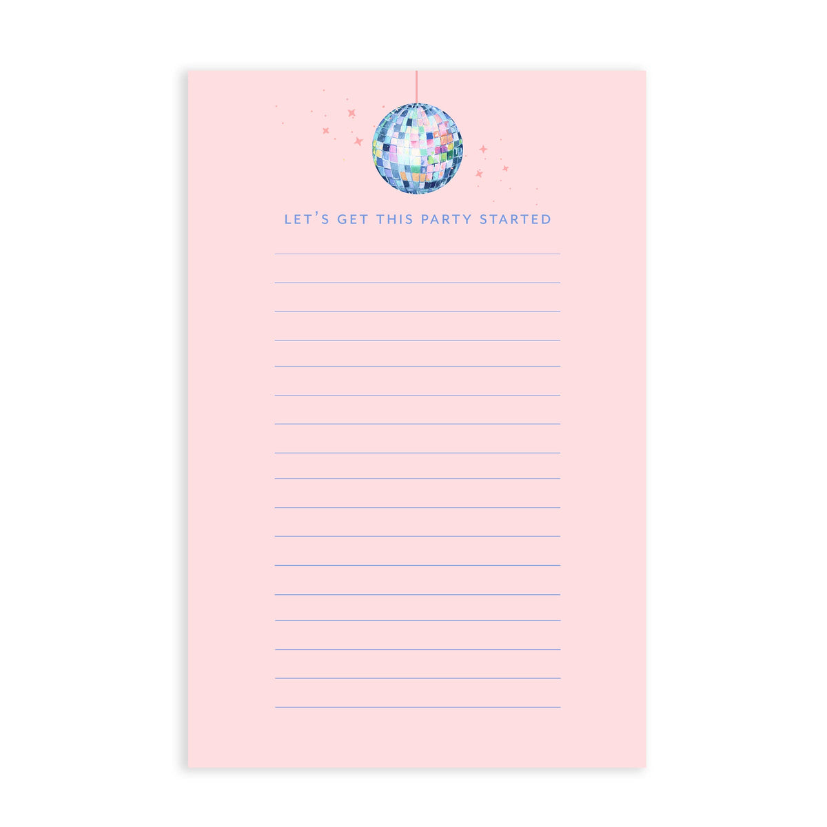 Let’s Get This Party Started Disco Notepad