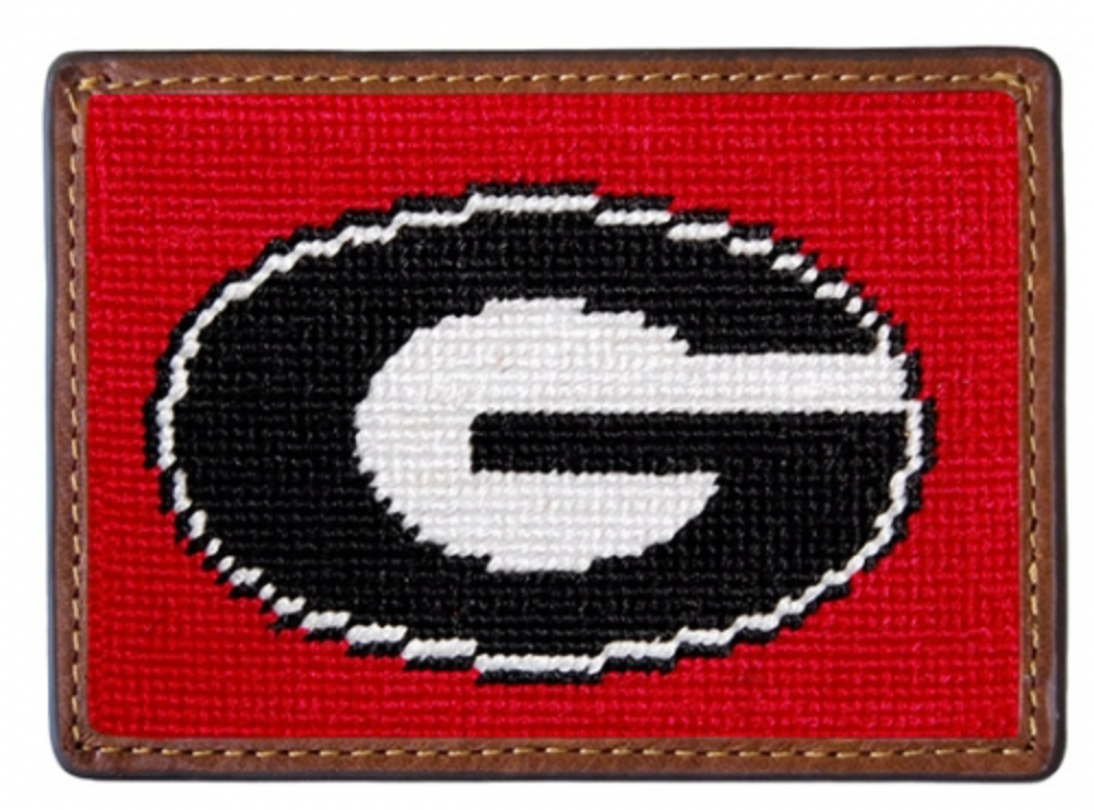 Georgia (Red) Needlepoint Card Wallet