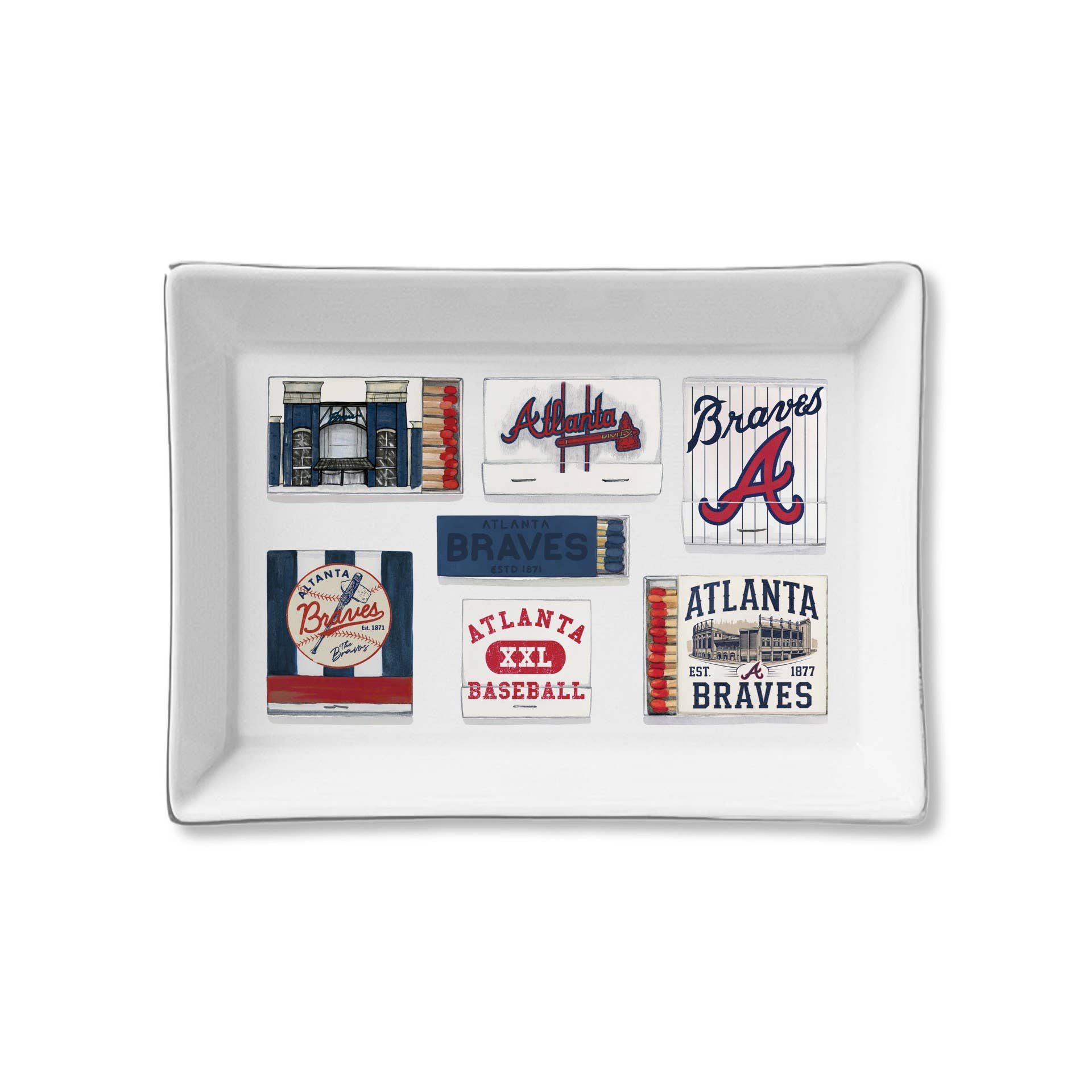 Atlanta Braves Matches Ceramic Tray