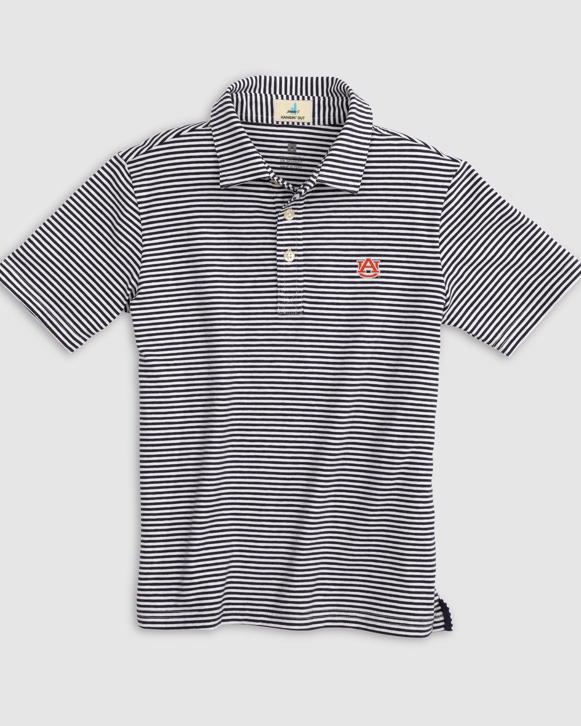 Boys Auburn Nelly Jr. Striped Polo